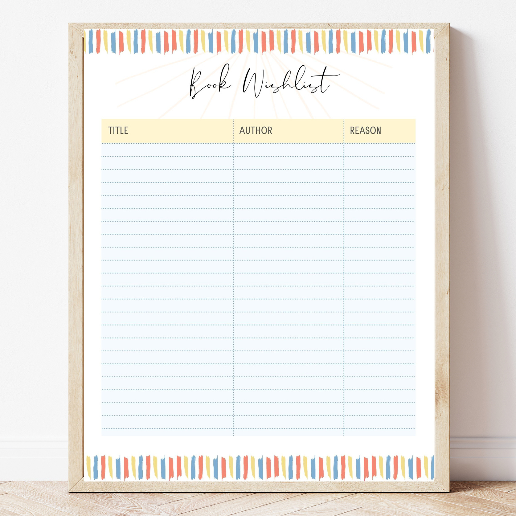 Free Printable Reading Planner