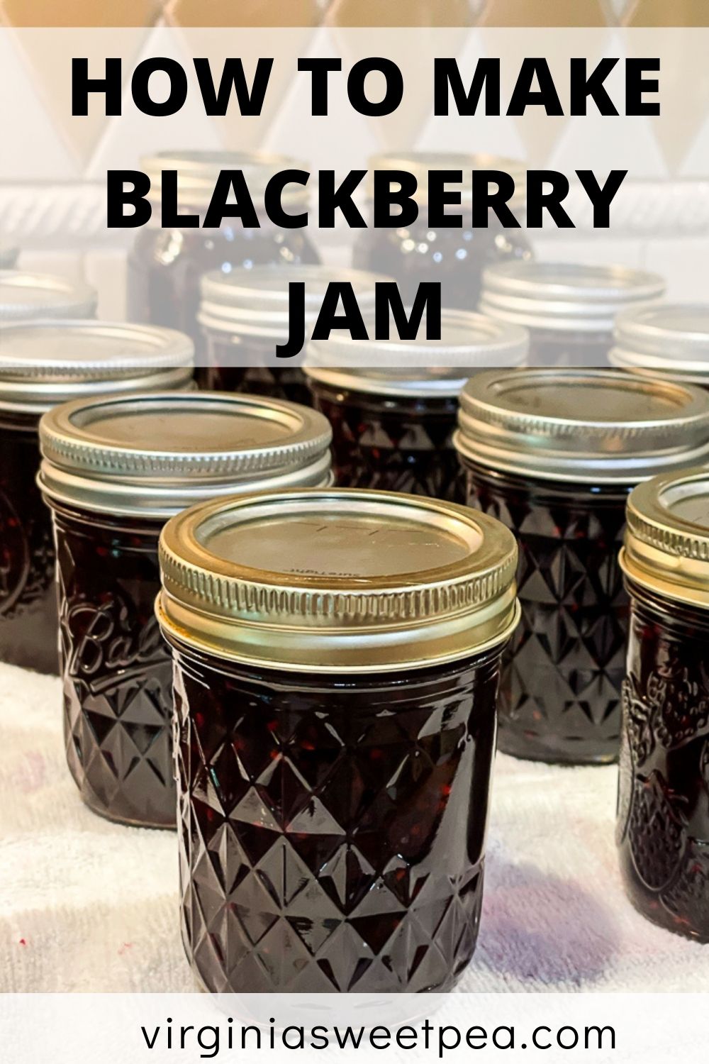 Jars of blackberry jam