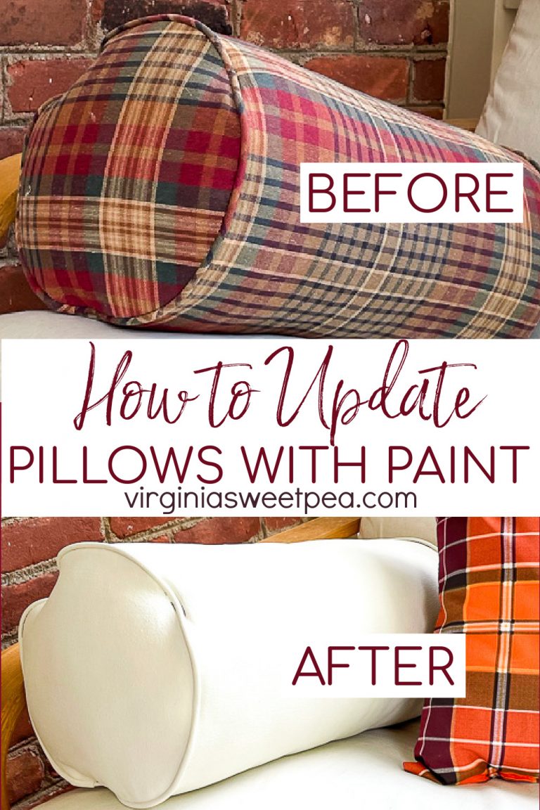 How to Update Pillows with Paint Sweet Pea