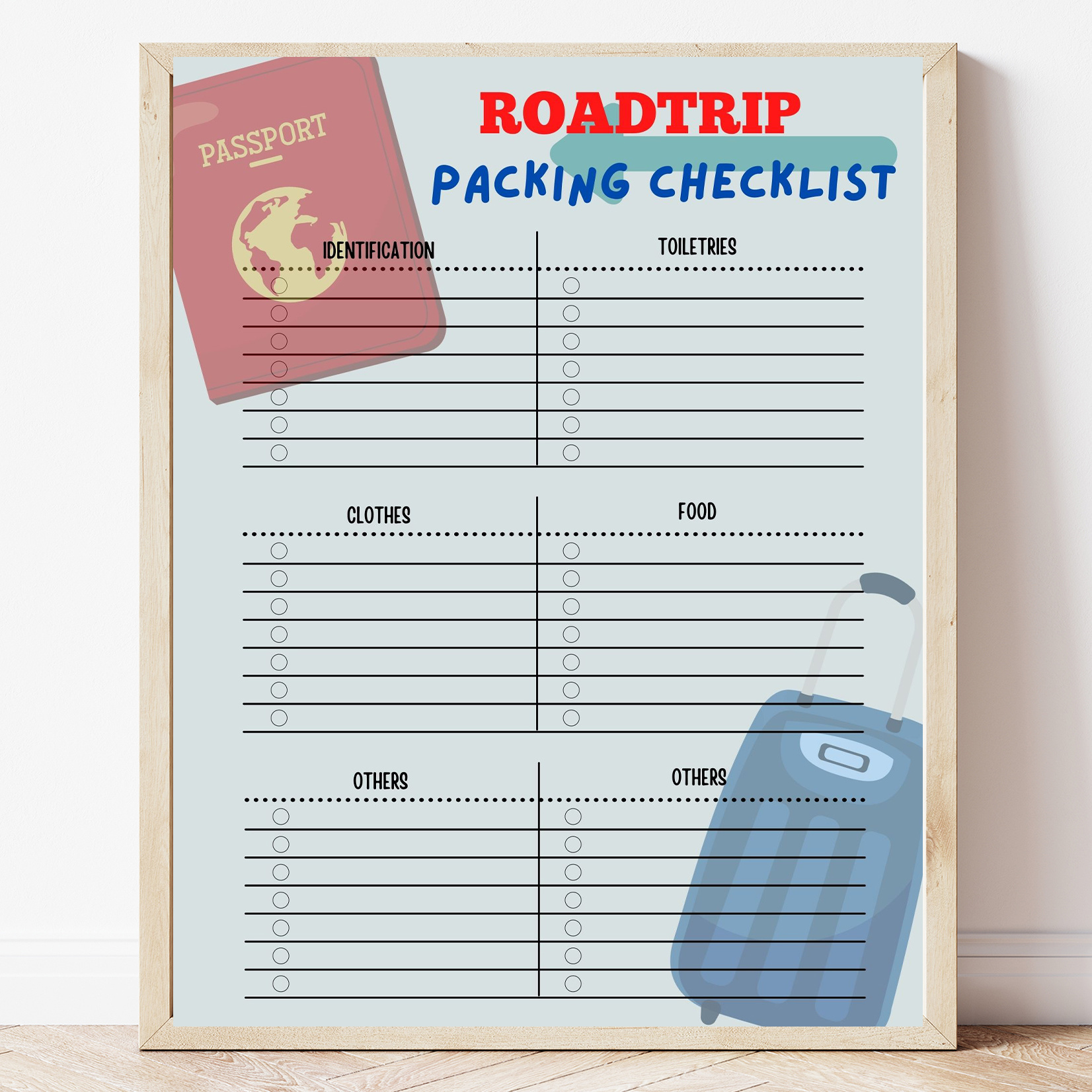 Free Printable Road Trip Planner