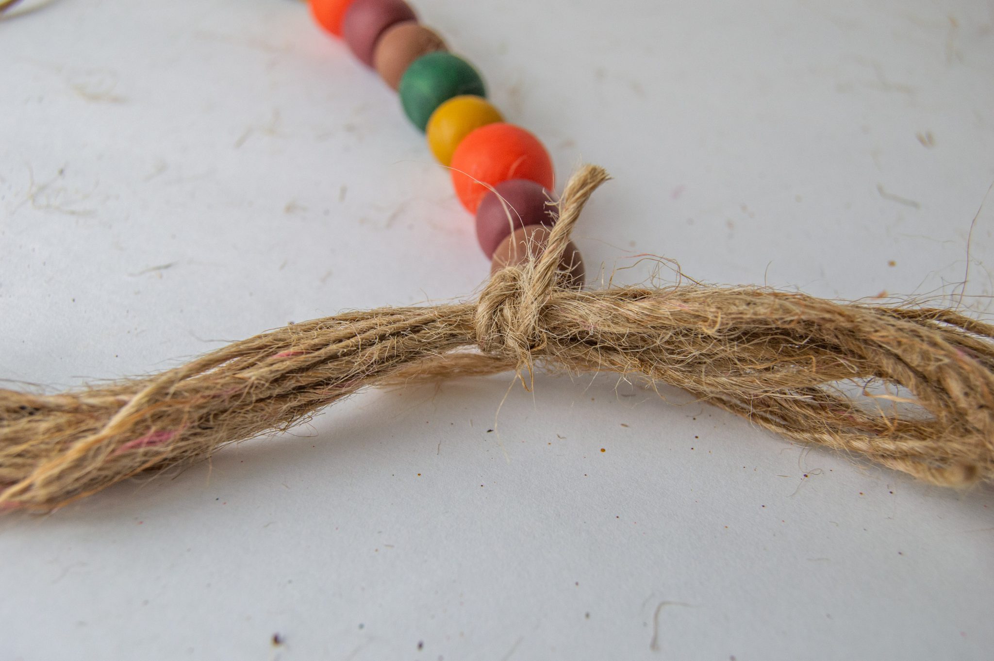 Tutorial to Make Fall Wood Bead Garland