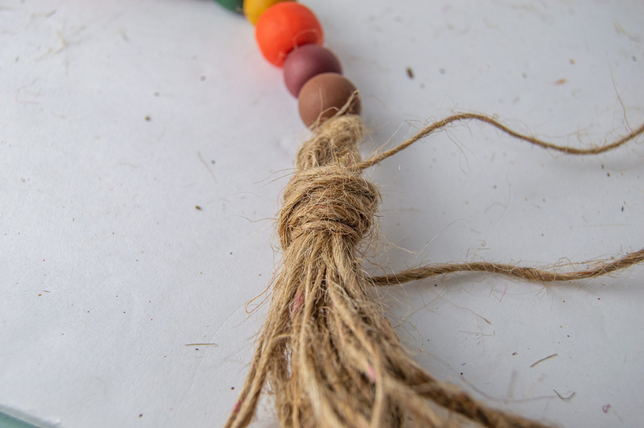 Tutorial to Make Fall Wood Bead Garland