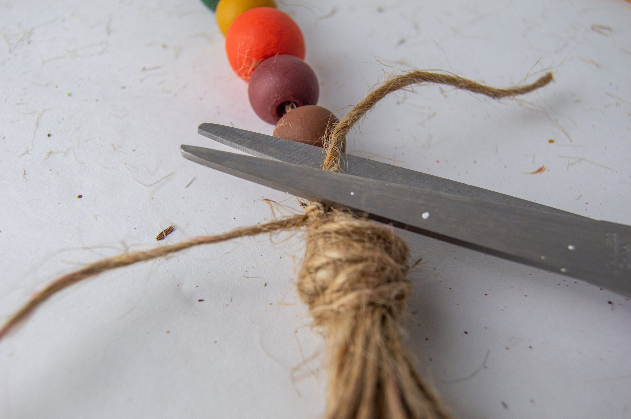 Tutorial to Make Fall Wood Bead Garland