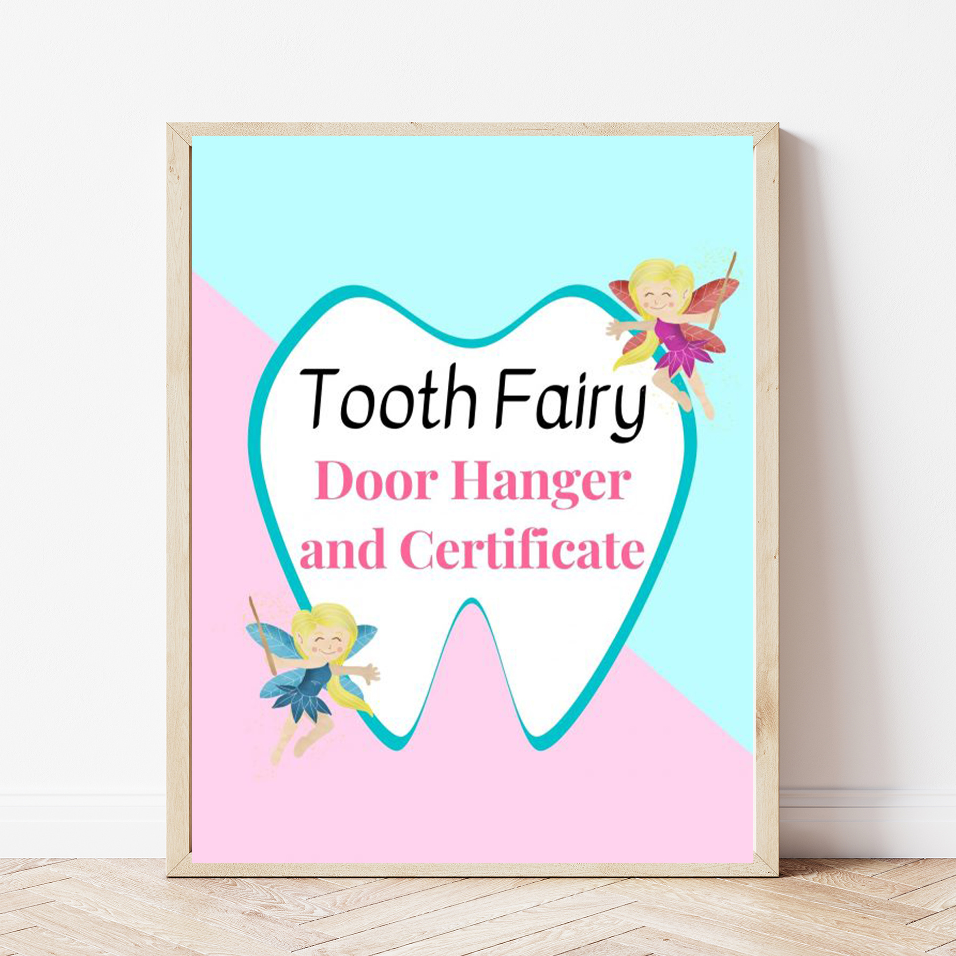 Free Printable Tooth Fairy Door Hanger and Certificate