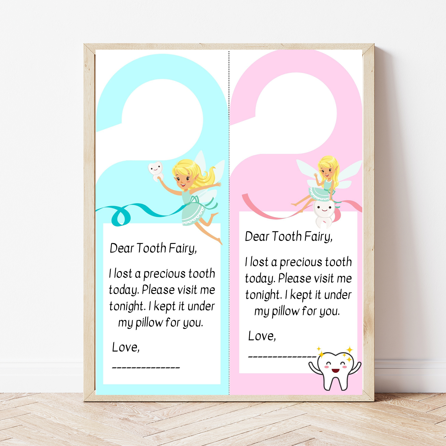 Free Printable Tooth Fairy Door Hanger and Certificate