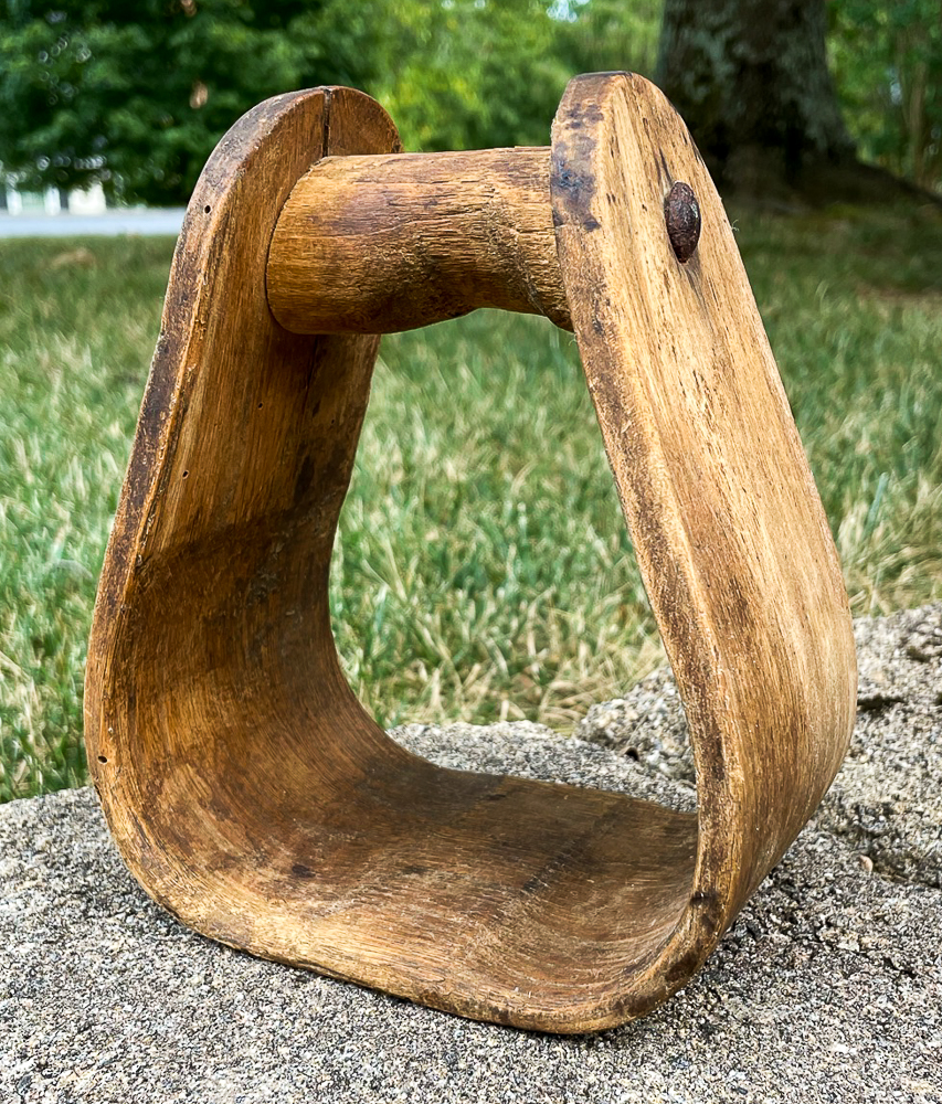 Vintage Wood Stirrup Napkin Holder