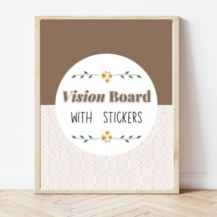 Free Printable Vision Board with Stickers