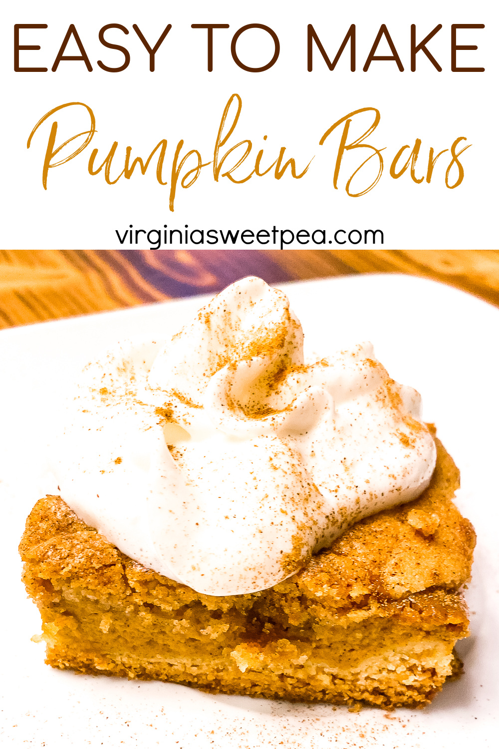 Easy to Make Pumpkin Bars