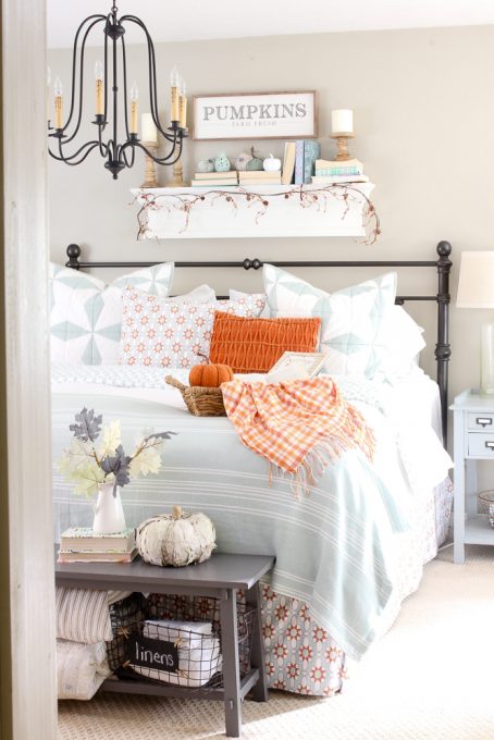 Lake House Fall Bedroom Decor - Pinterest Challenge - Sweet Pea