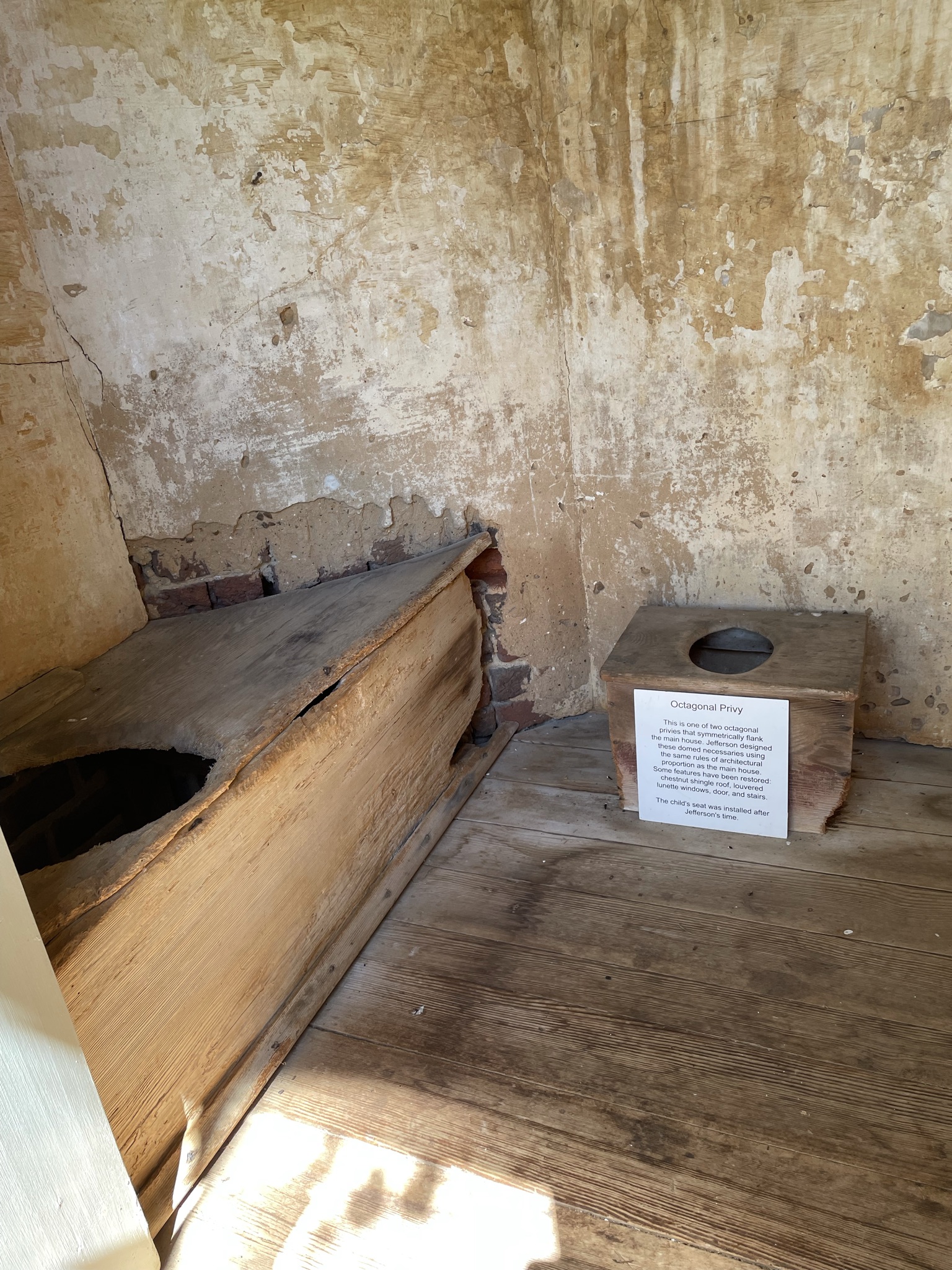 Outdoor Privy at Poplar Forest, summer home of Thomas Jefferson