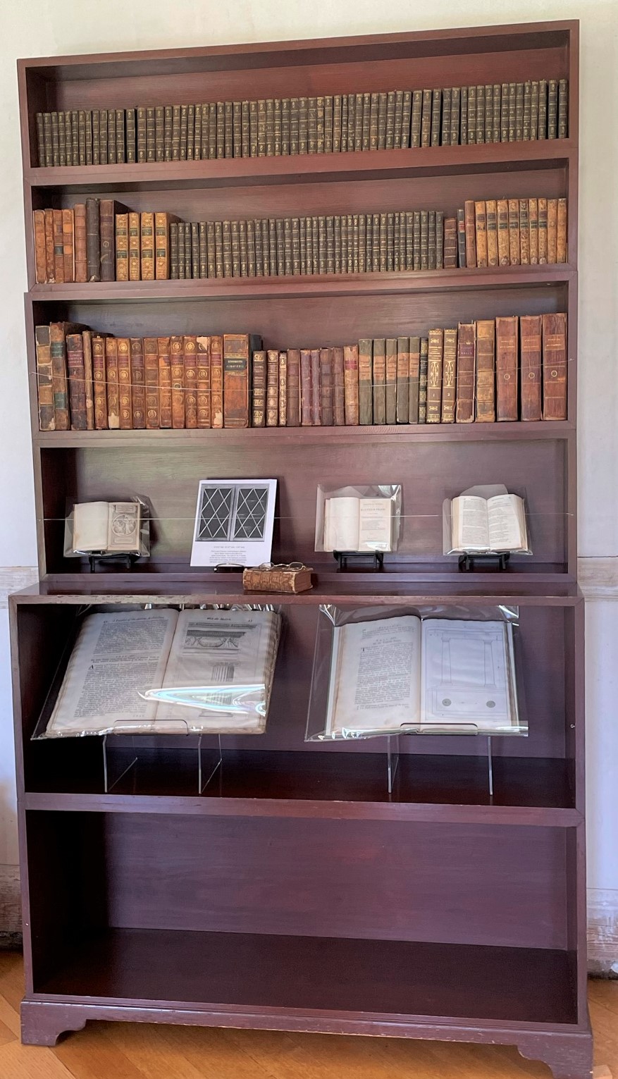 Bookcase in Poplar Forest Parlor