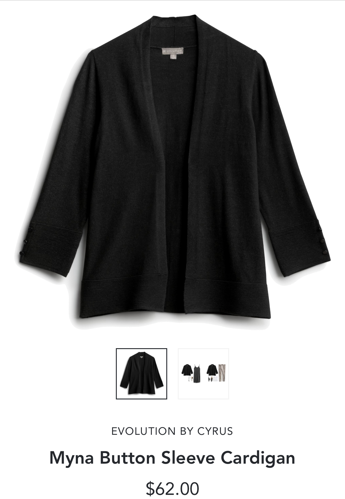 Stitch Fix Evolution By Cyrus Myna Button Sleeve Cardigan