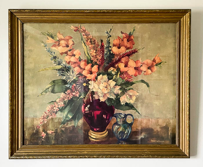 Antique floral painting