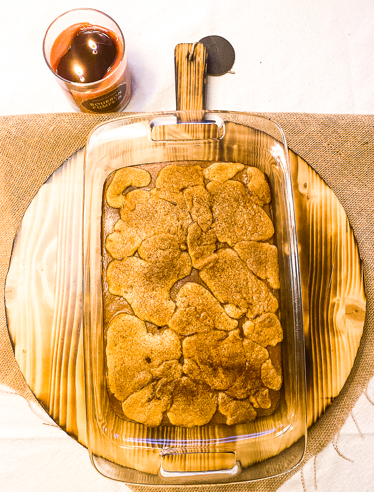 Pumpkin bars hot out of the oven