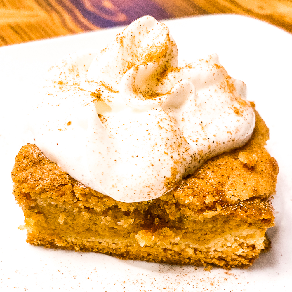 Pumpkin bars with whipped topping
