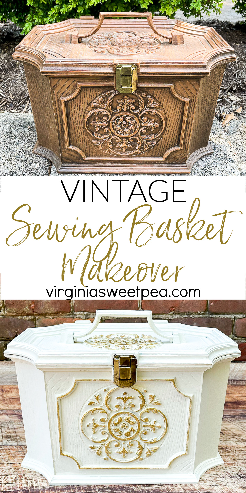 Vintage Sewing Basket Makeover