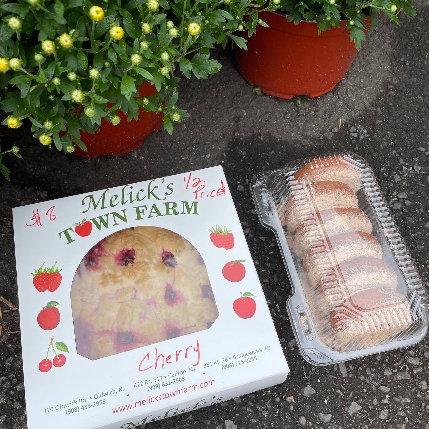 Melick's Town Farm cherry pie and cider donuts