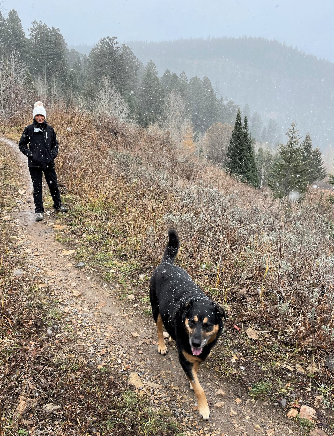 Enjoying a hike in the Grand Teton.