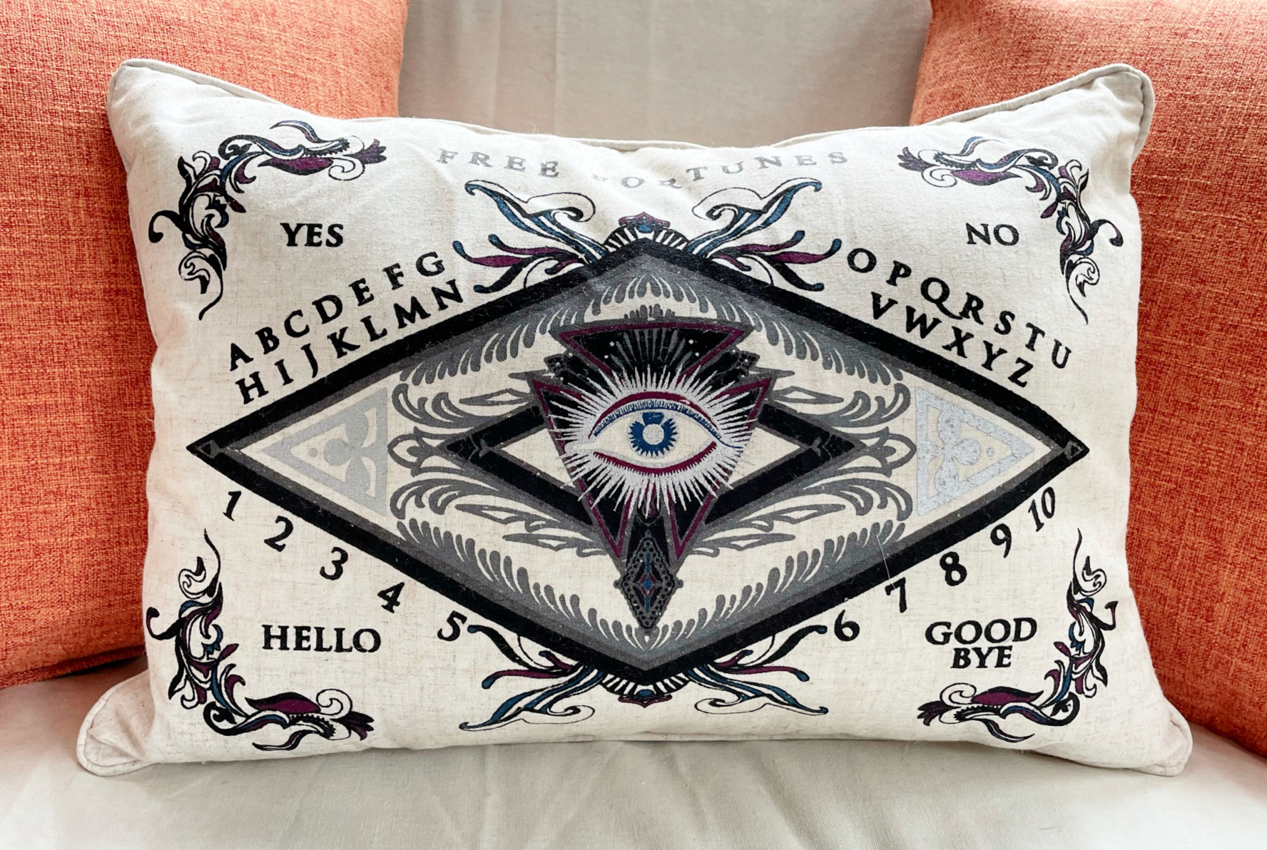 Ouija Board Halloween Pillow