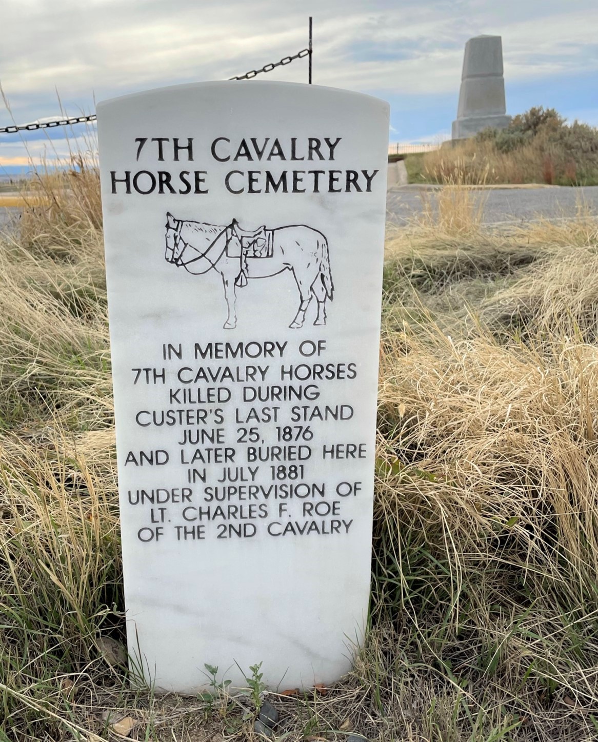 Marker at Little Bighorn Battlefield