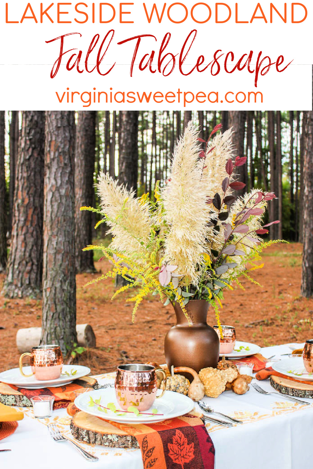 Lakeside Woodland Fall Tablescape