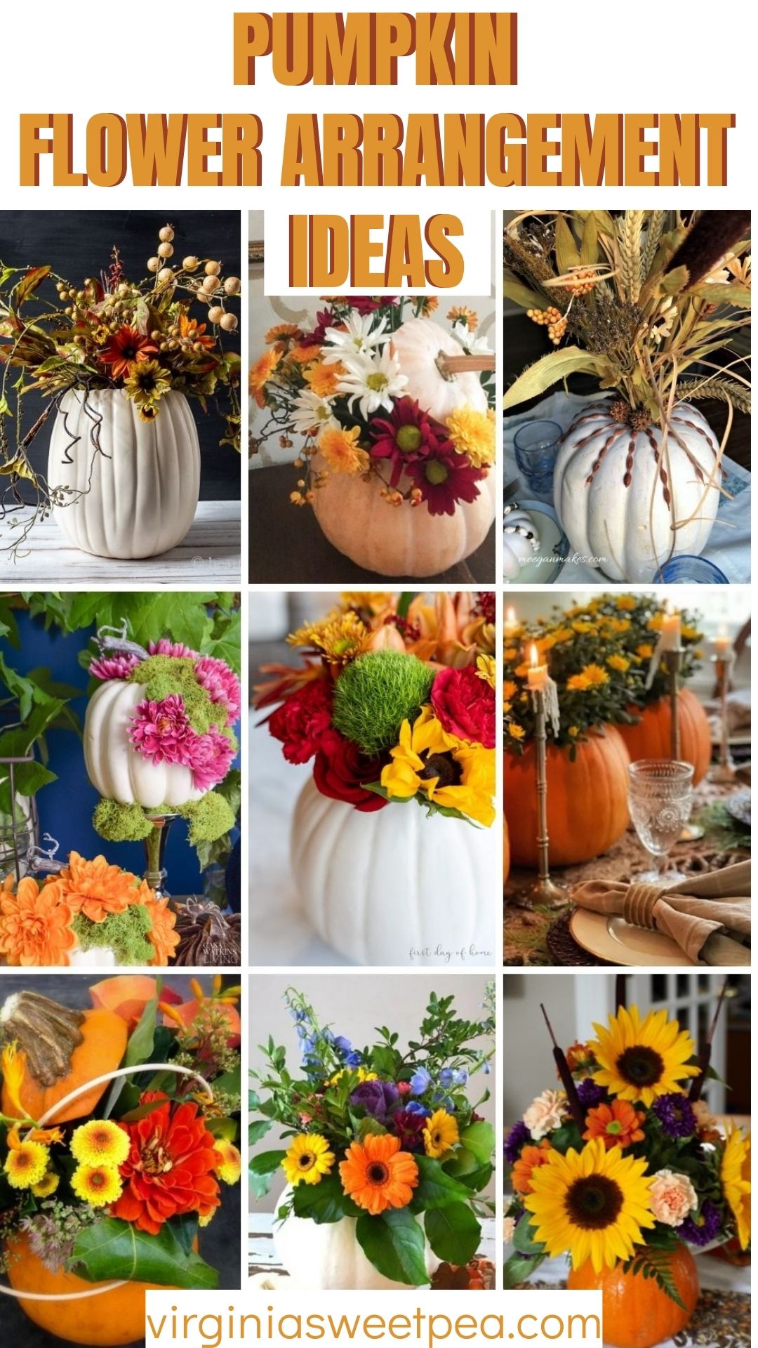 Pumpkin Flower Arrangement Ideas
