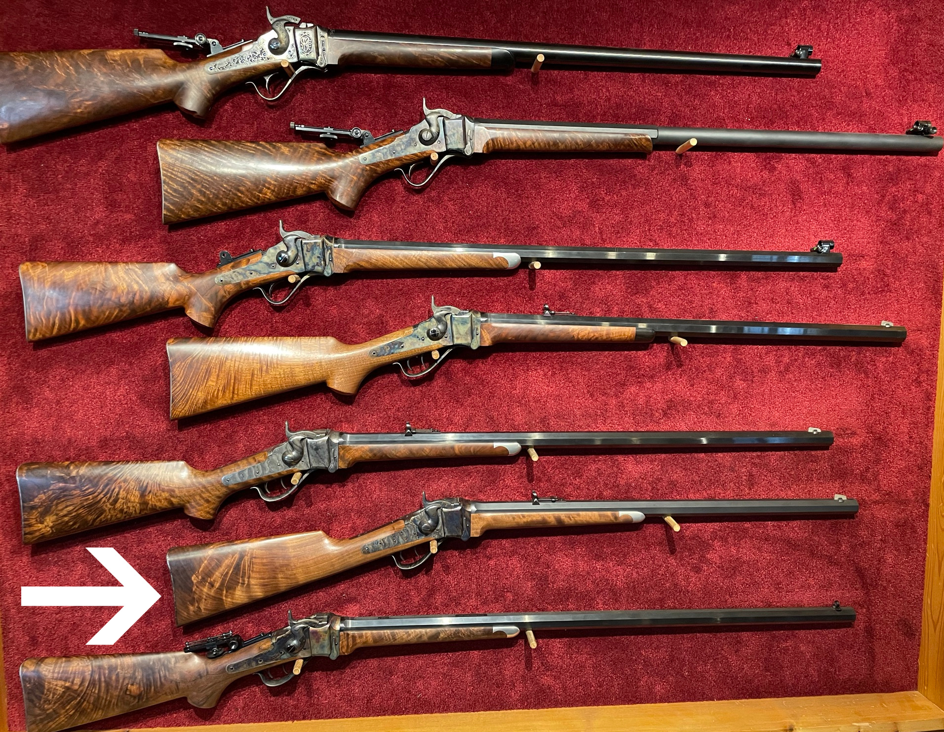 Rifles on display at Shiloh Shiloh Sharps Rifles in Big Timber, MT