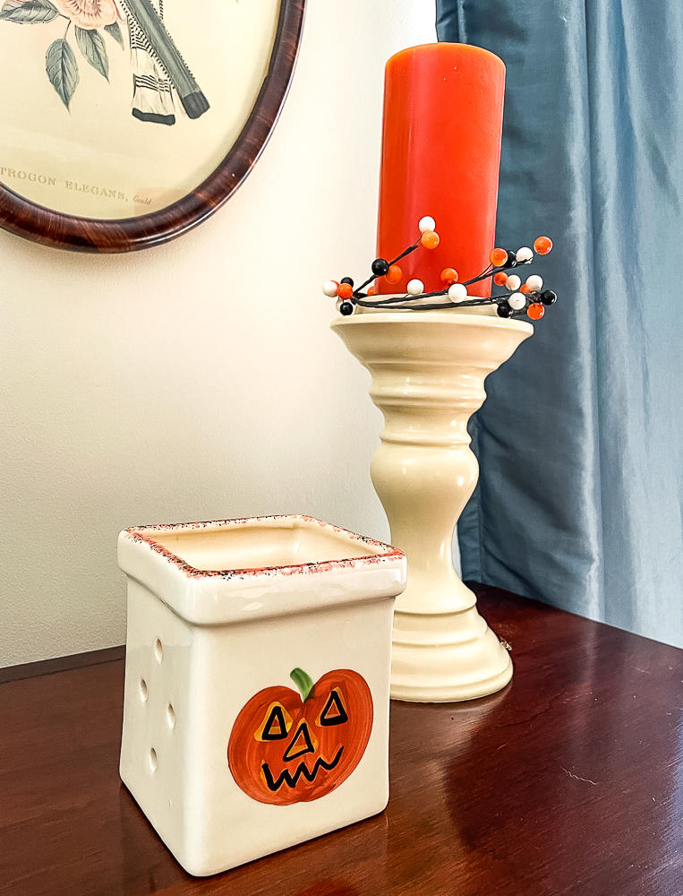 Emerson Creek Pottery Jack-o-Lantern candle holder