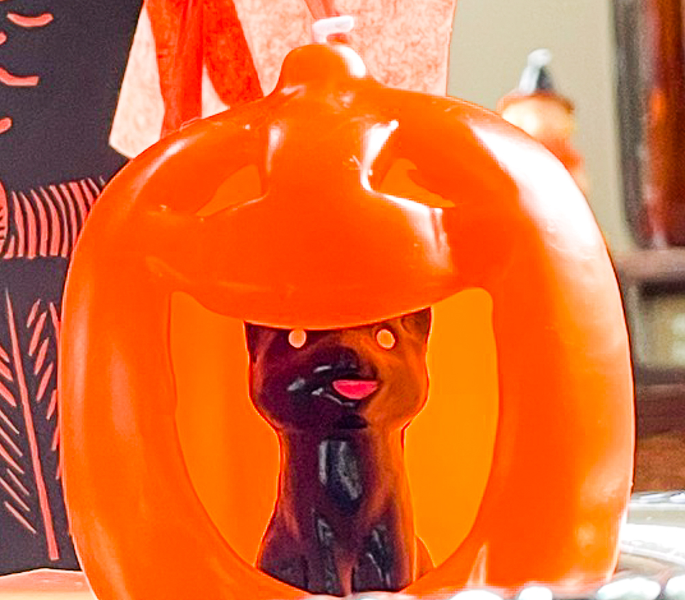 Halloween cat candle from The Vermont Country Store