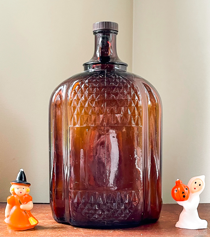 Vintage jug with 2 Halloween candles from The Vermont Country Store