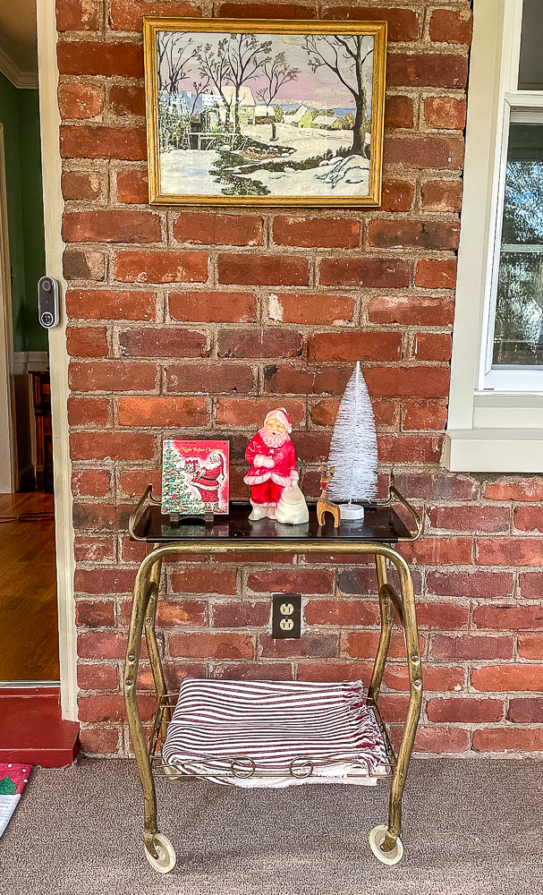 Sunporch decorated for Christmas