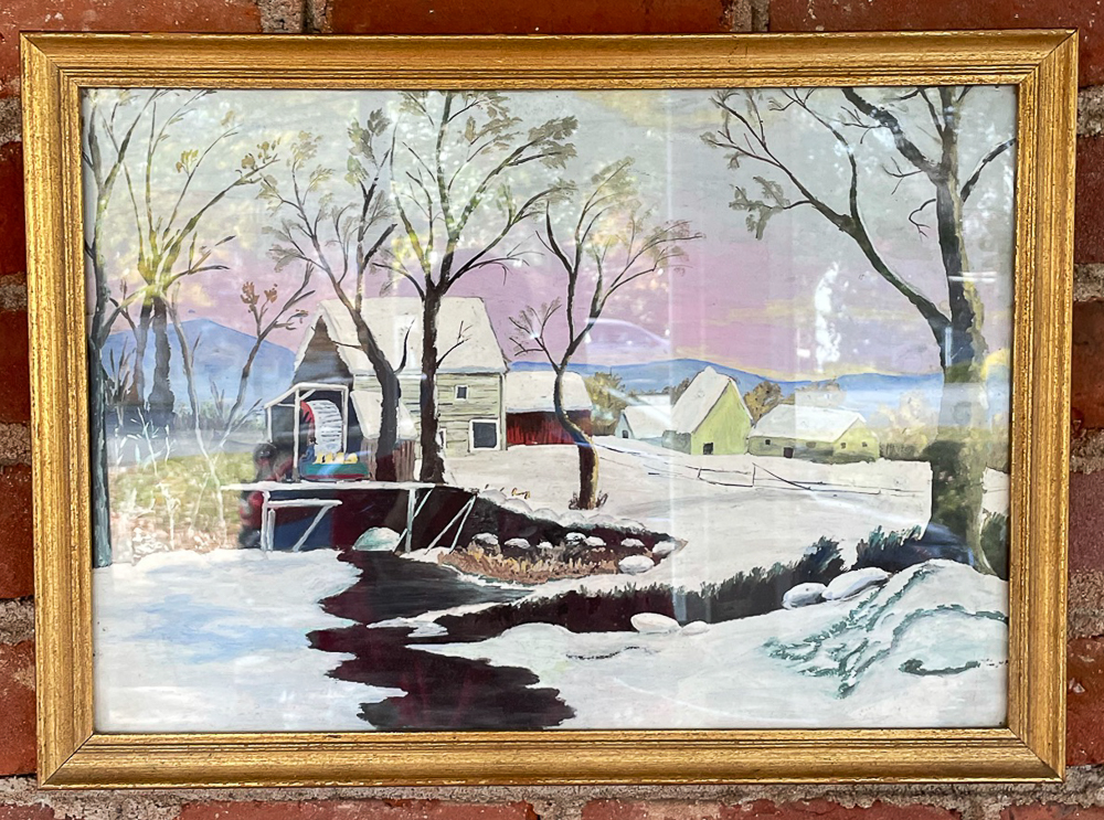 vintage winter painting