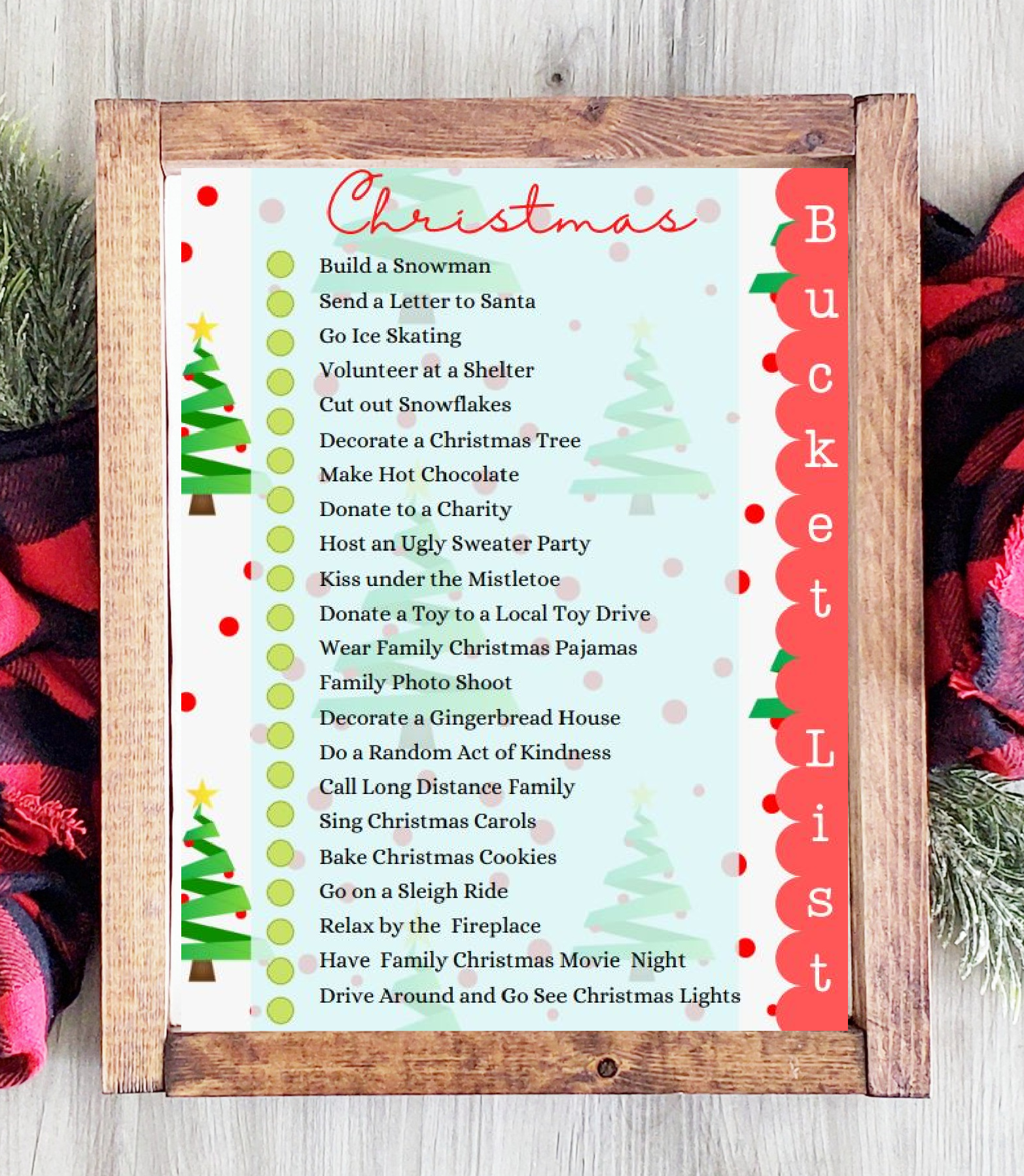 Free Printable Christmas Bucket List