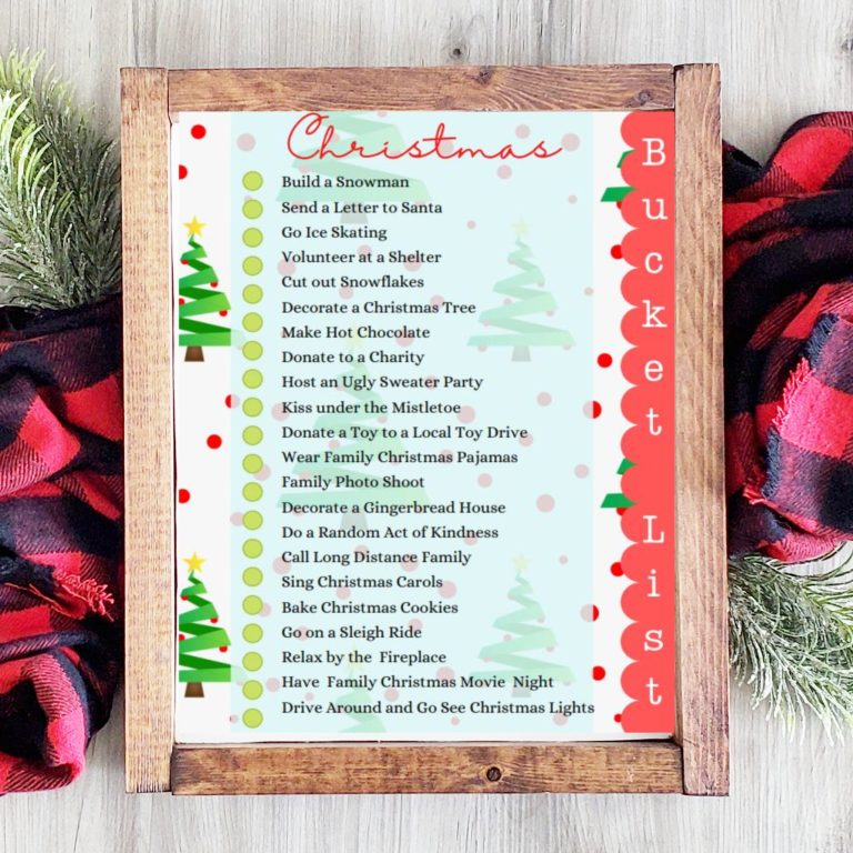 Free Printable Christmas Bucket List