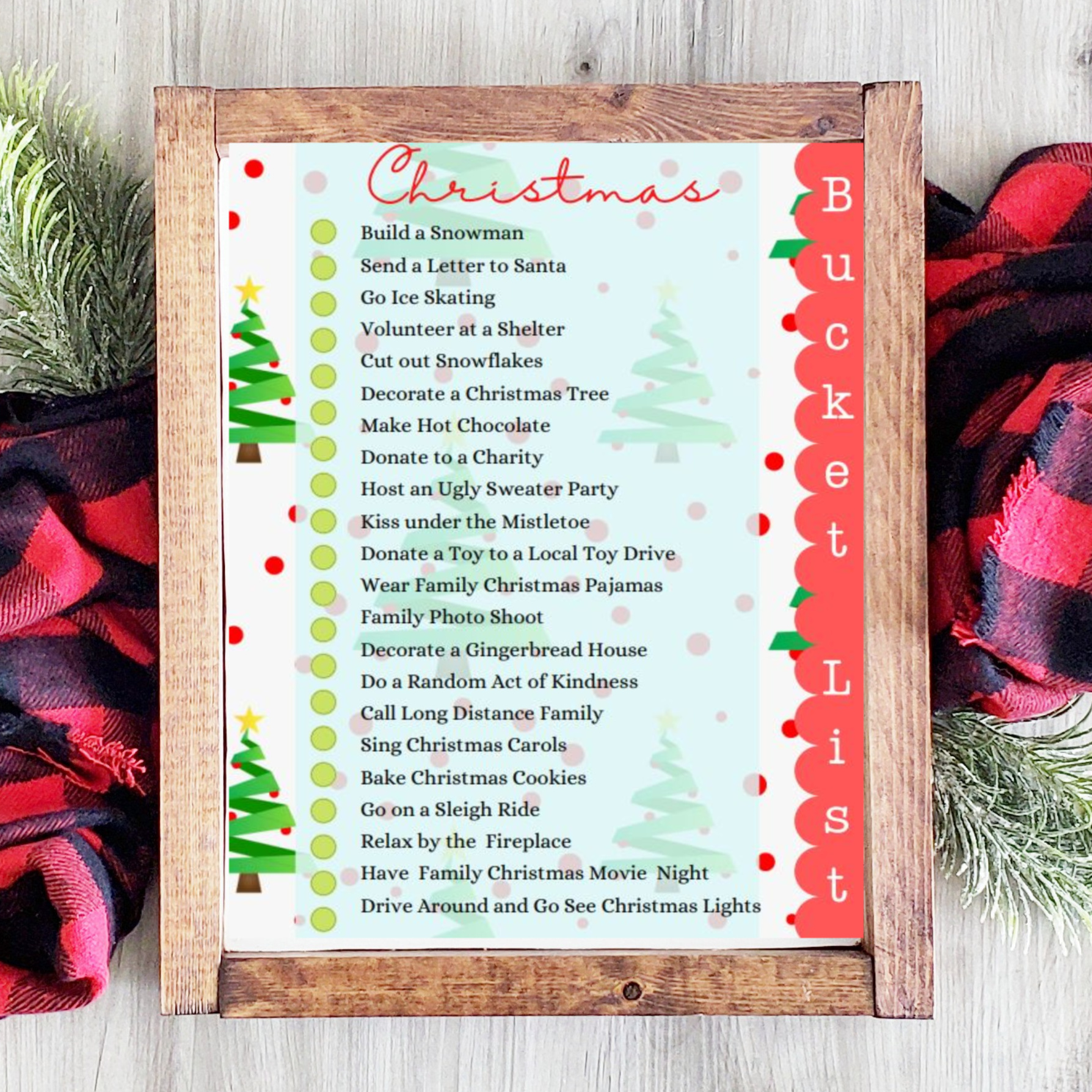 Free Printable Christmas Bucket List