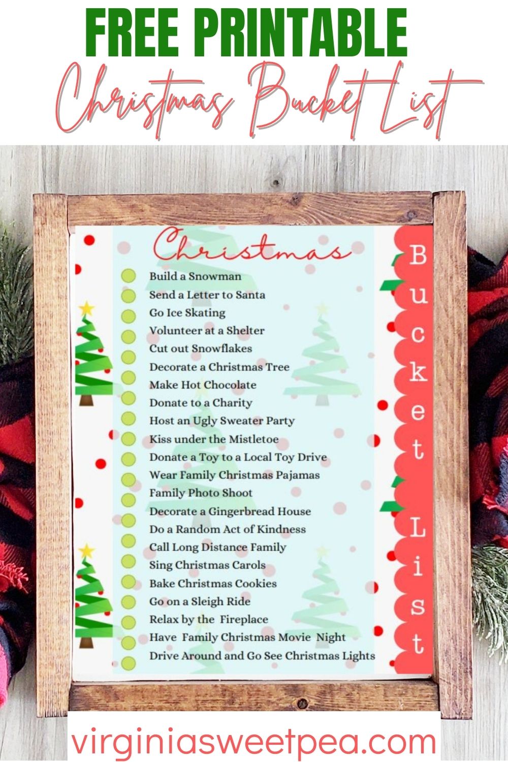 Free Printable Christmas Bucket List