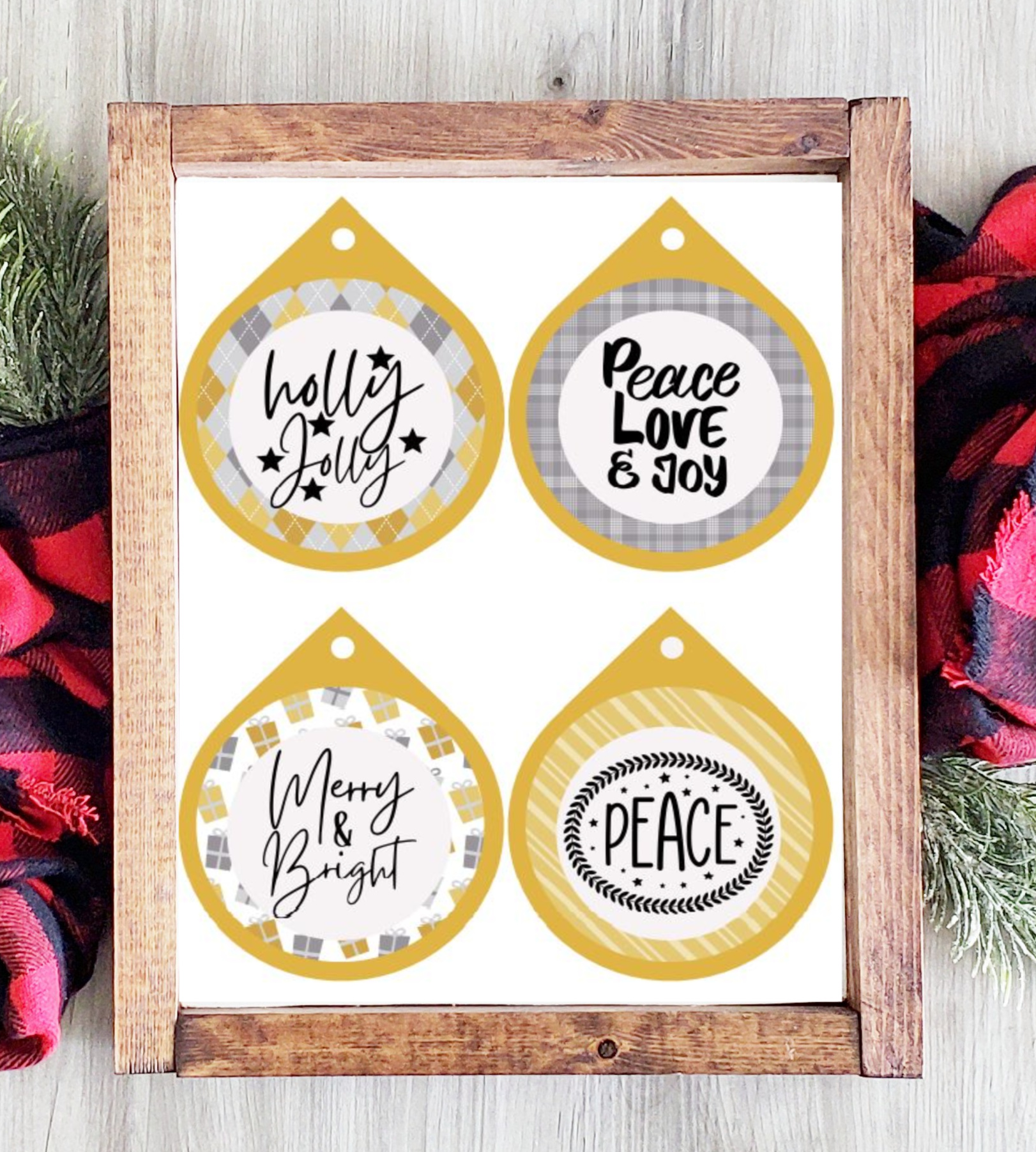 Free Printable Christmas Ornaments