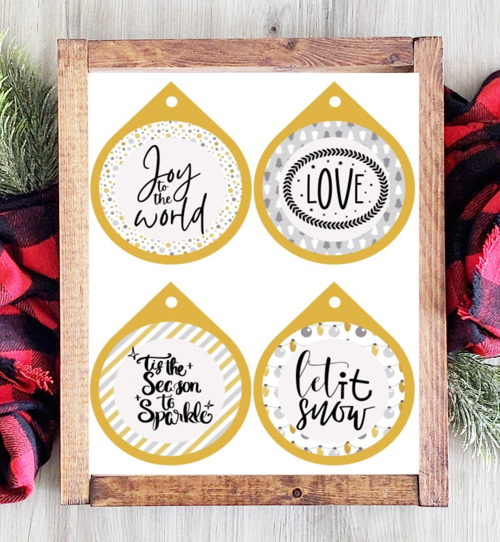 Free Printable Christmas Ornaments