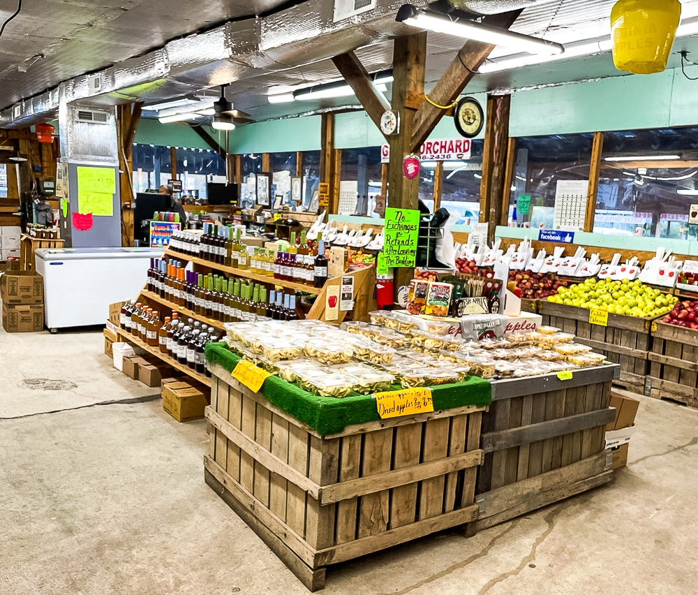 Shopping for apples and more at Gross' Orchard in Bedford County, VA