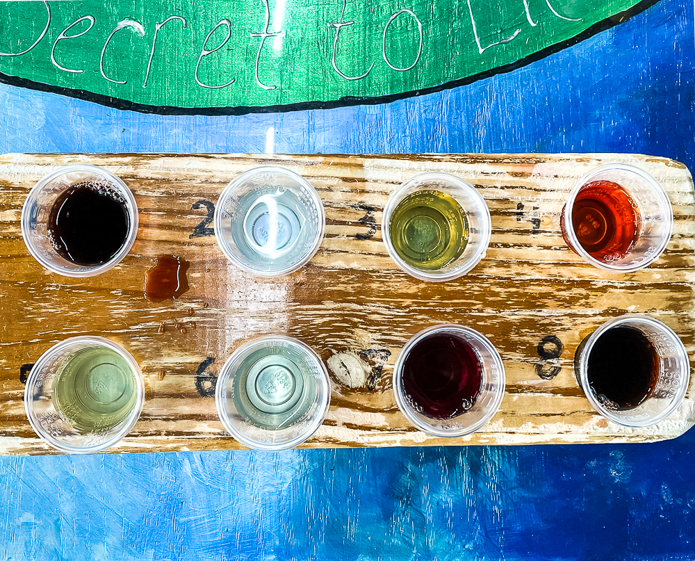 Peaks of Otter Winery in Bedford, VA wine tasting flight