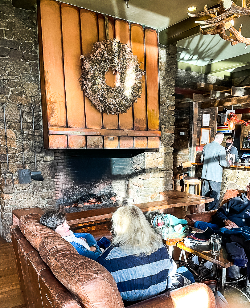 Enjoying the bar in the lodge at The Peaks of Otter in Bedford, VA