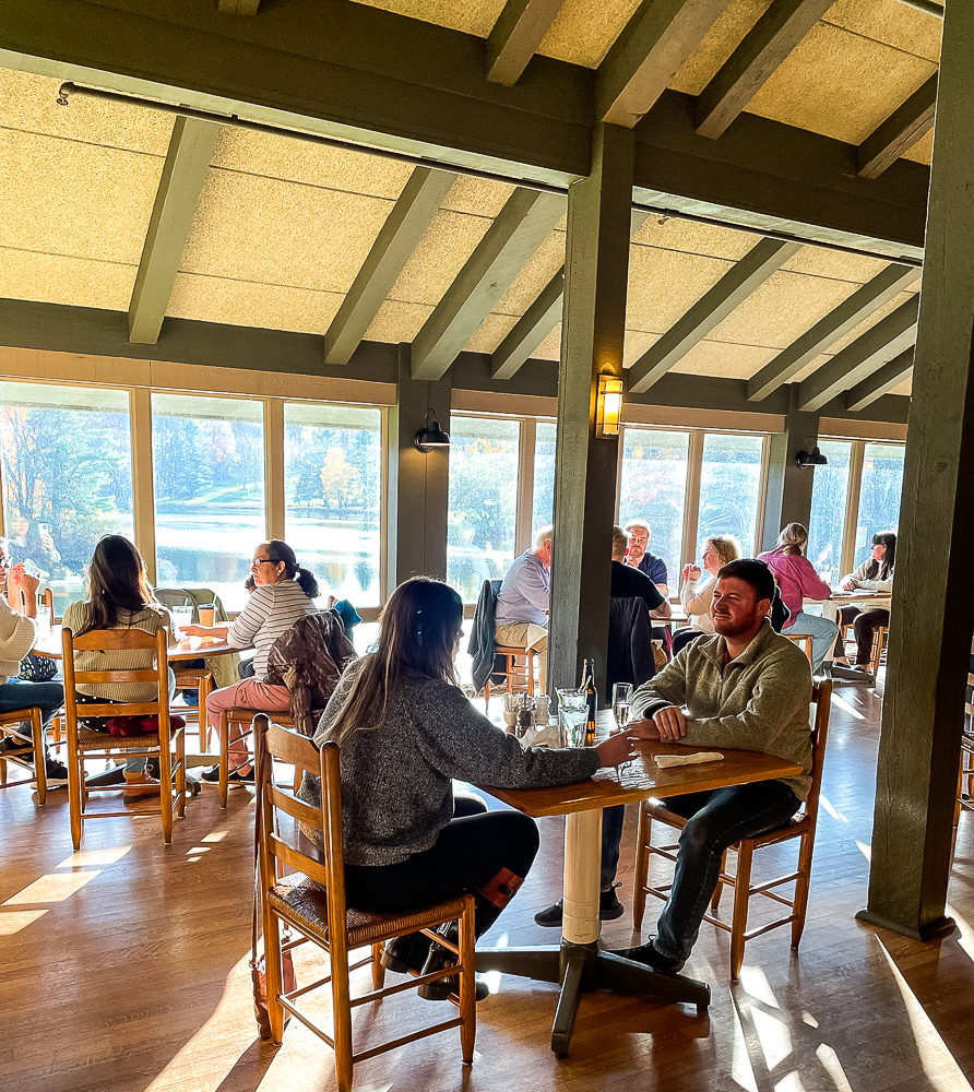 Dining in the lodge at The Peaks of Otter in Bedford, VA