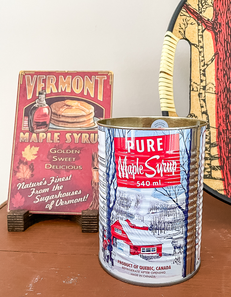 Pure Maple Syrup Candle and Vermont Maple Syrup Postcard