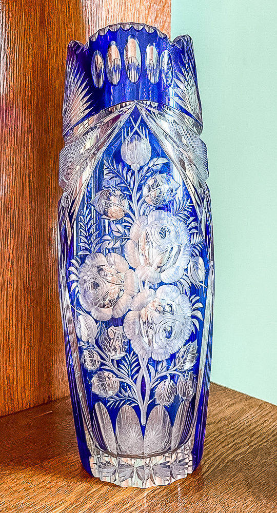 Czechoslovakian blue vase