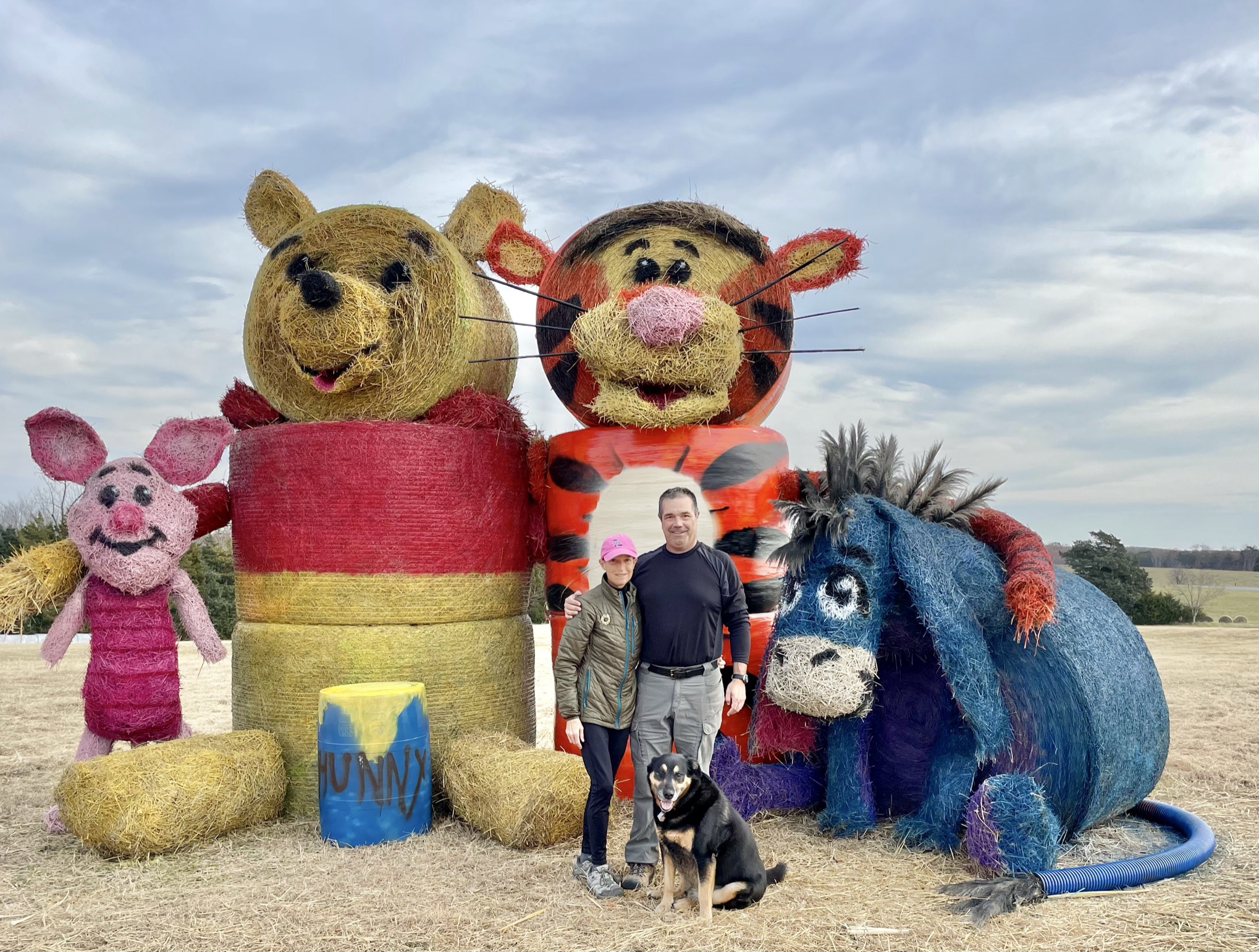 Winnie the Poo Haybale Art