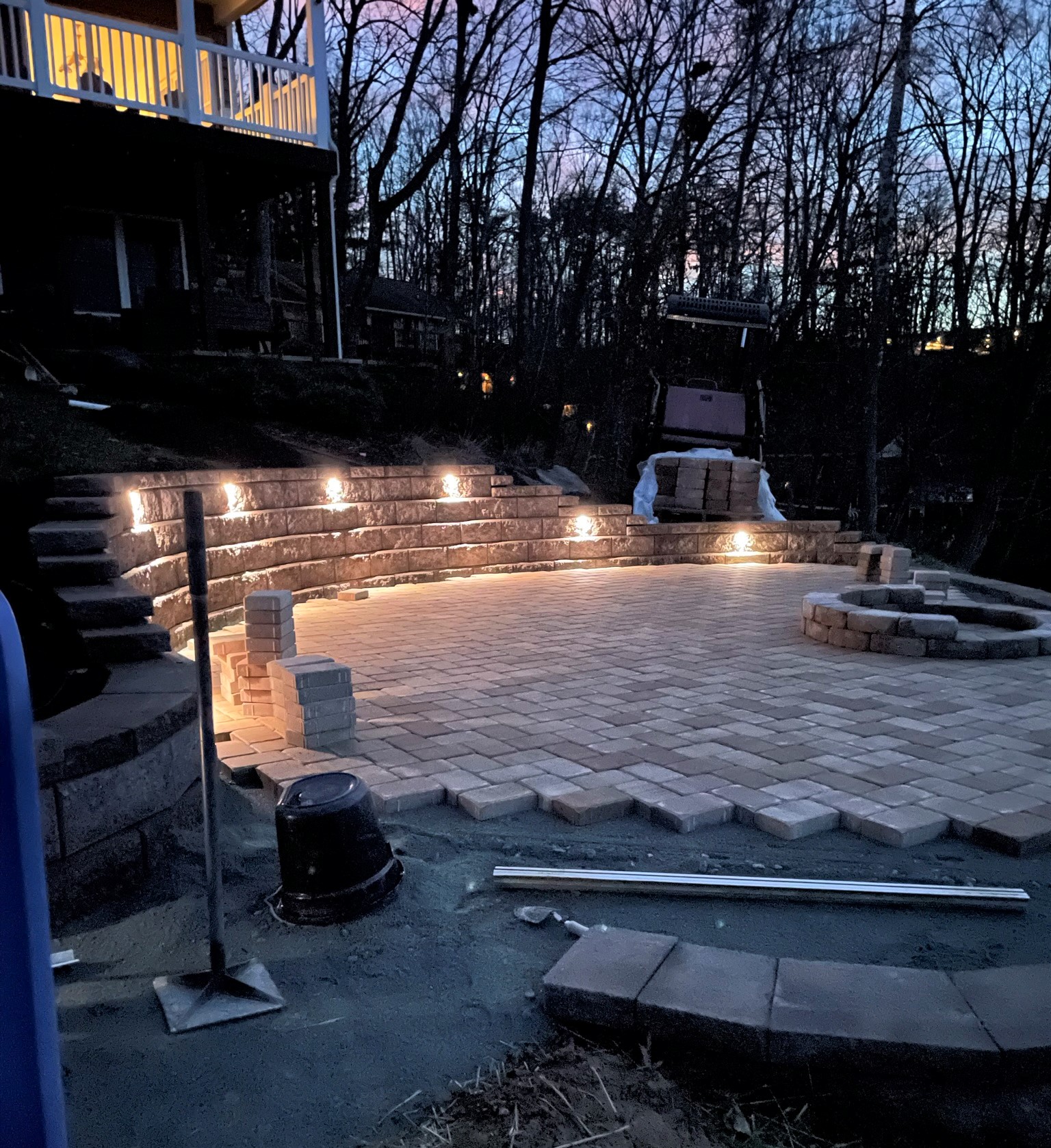 Building a Firepit at Smith Mountain Lake