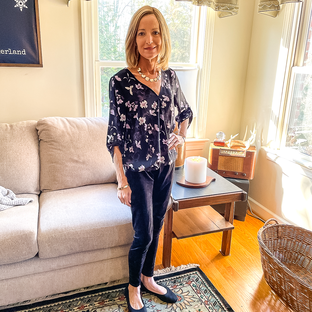 Stitch Fix West Kei Allan Surplice Rolltab High Low Blouse