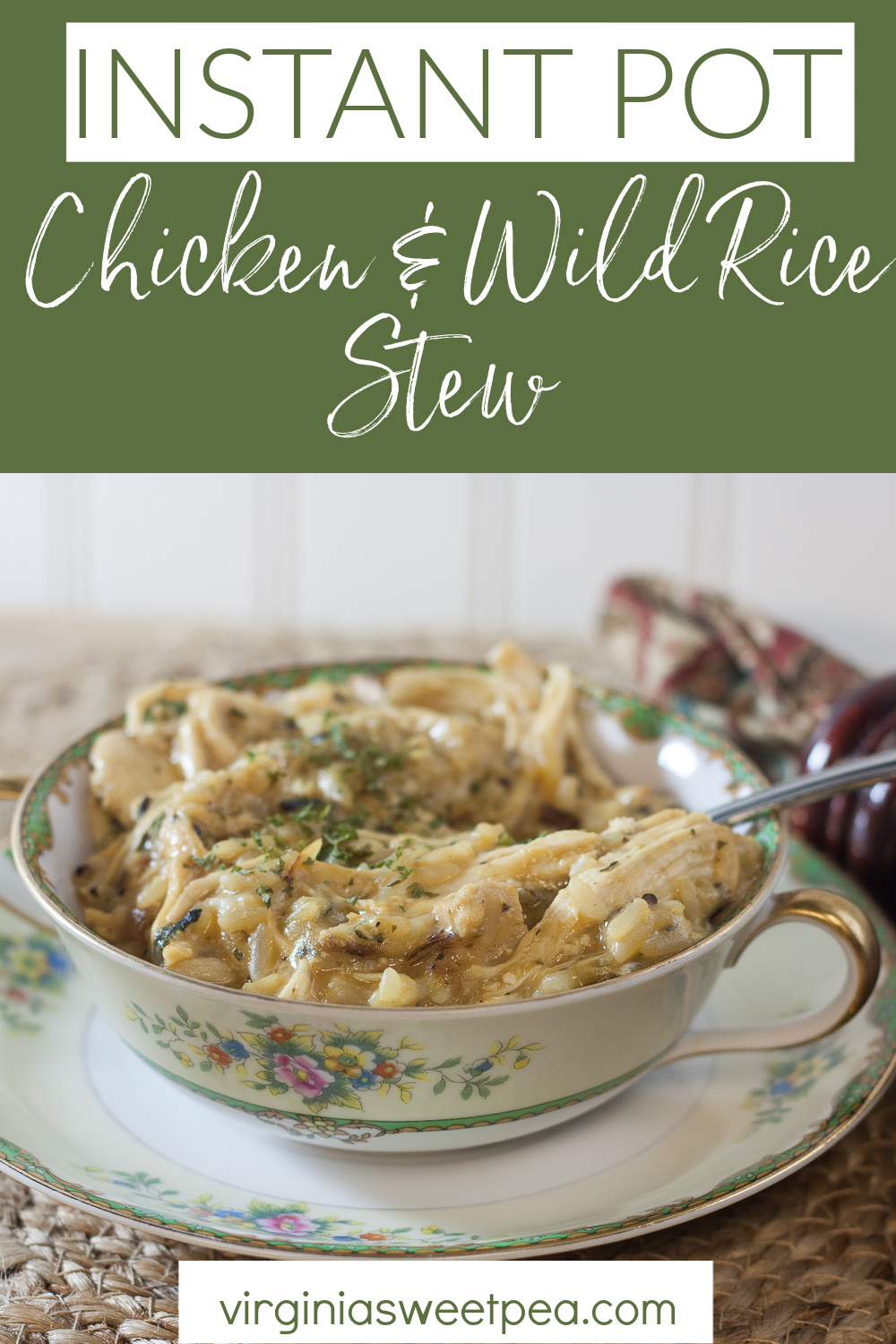 Instant Pot Chicken and Wild Rice Stew